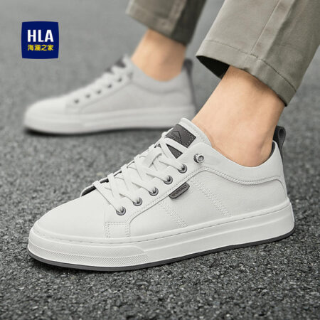Heilan House Men's Shoes 2024 New Spring New Versatile Little White Shoes Men's One-Foot Slip-on Athleisure Sneakers